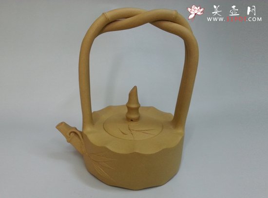 紫砂壶图片：竹节提梁 - 美壶网