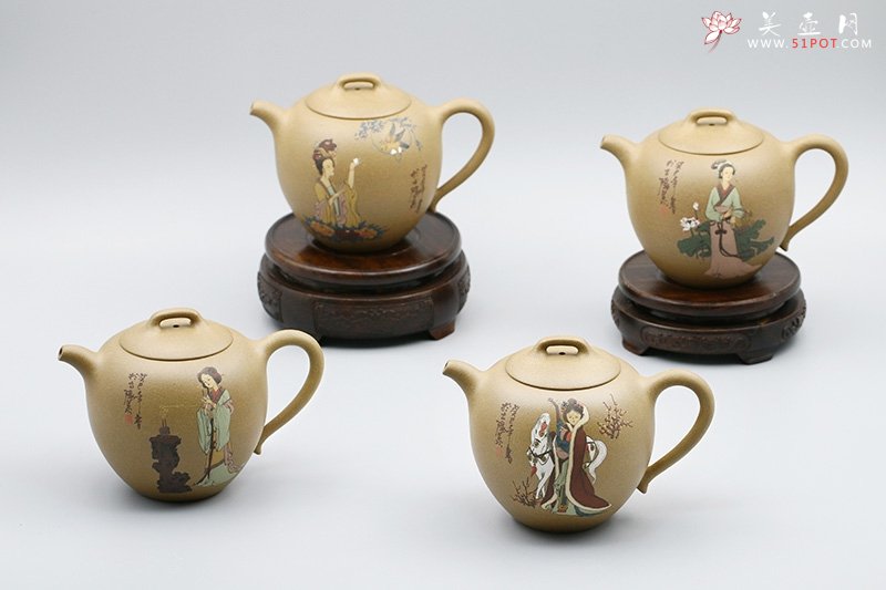 紫砂壶图片：四大美女套壶 - 美壶网