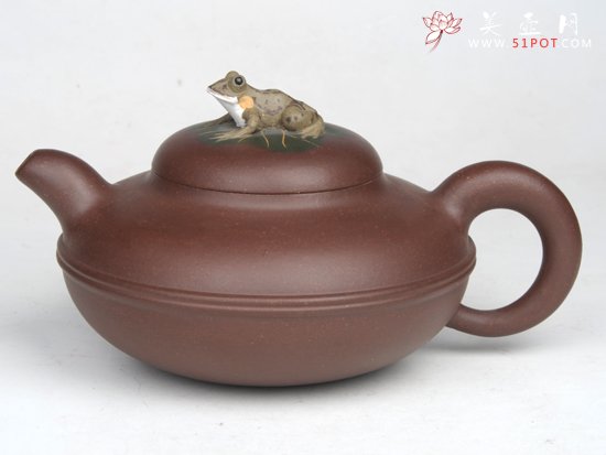 紫砂壶图片：蛙趣  320CC... - 美壶网