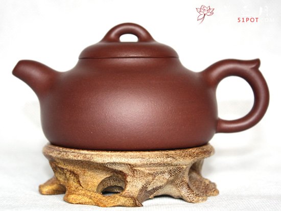 紫砂壶图片：底槽青 石趣壶 - 美壶网