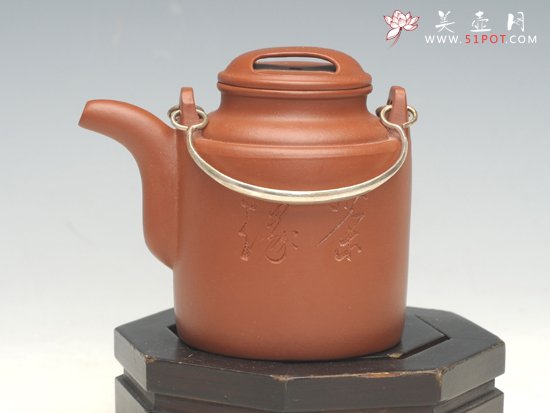 紫砂壶图片：朱泥小洋桶  15... - 美壶网