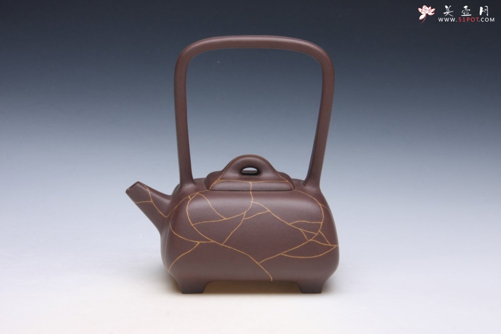 紫砂壶图片：冰纹提梁 - 美壶网