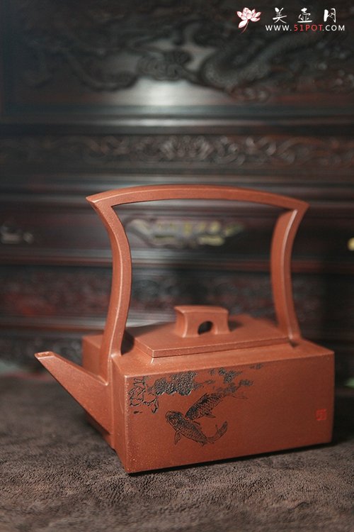 紫砂壶图片：包容提梁 - 美壶网