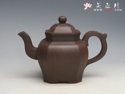 紫砂壶图片：八方 原矿古铜泥 ... - 美壶网