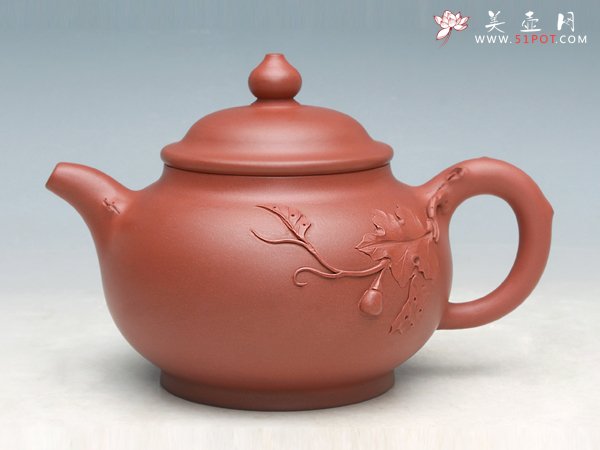 紫砂壶图片：硕 果（全手工）（紫泥） - 美壶网