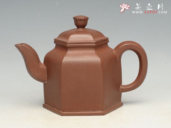 紫砂壶图片：六方醒辰  容量：200cc - 美壶网