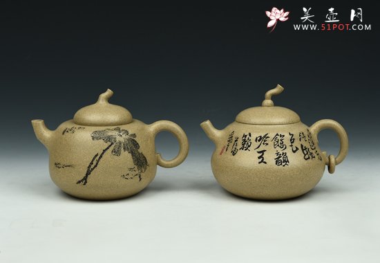 紫砂壶图片：福禄对壶 - 美壶网