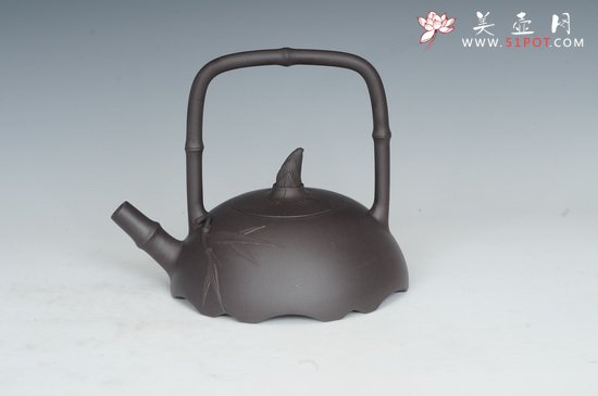 紫砂壶图片：竹笋提梁 - 美壶网