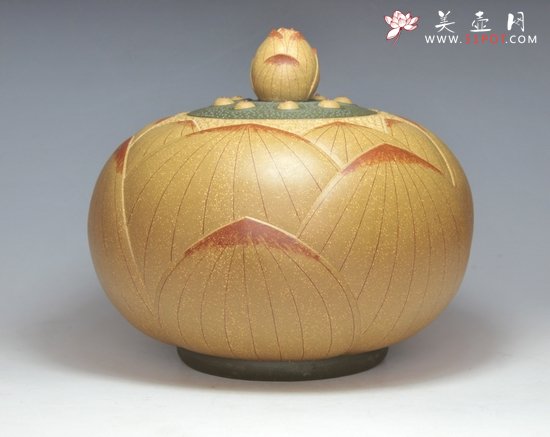 紫砂壶图片：莲子茶罐 - 美壶网