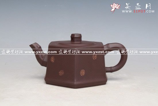 紫砂壶图片：六方竹段 - 美壶网