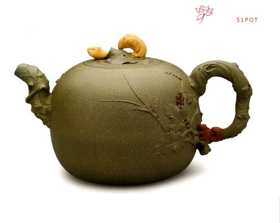 紫砂壶图片：松鼠葡萄壶 - 美壶网