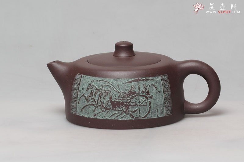 紫砂壶图片：井栏（ 陈复澄刻，中华第一刀、当代著名书法篆刻家 ） - 美壶网