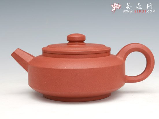 紫砂壶图片：圆矩 红清水泥 - 美壶网