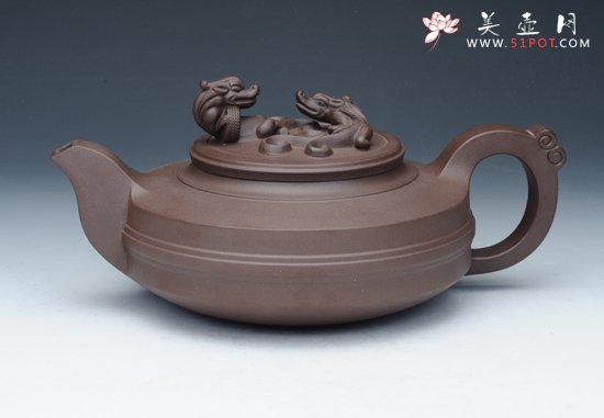 紫砂壶图片：楚汉风韵 老紫泥 - 美壶网