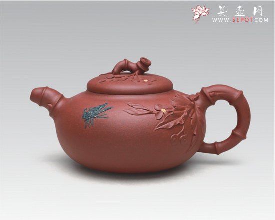 紫砂壶图片：竹节海棠 - 美壶网