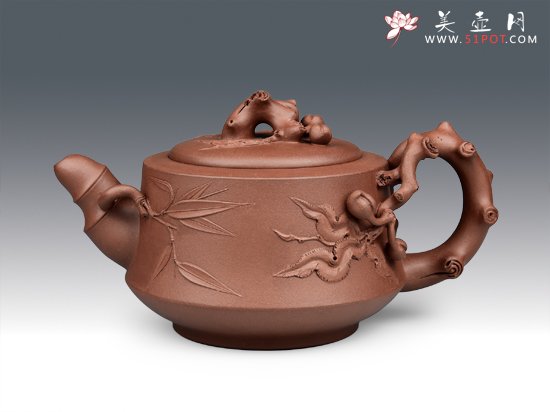 紫砂壶图片：祝寿 - 美壶网