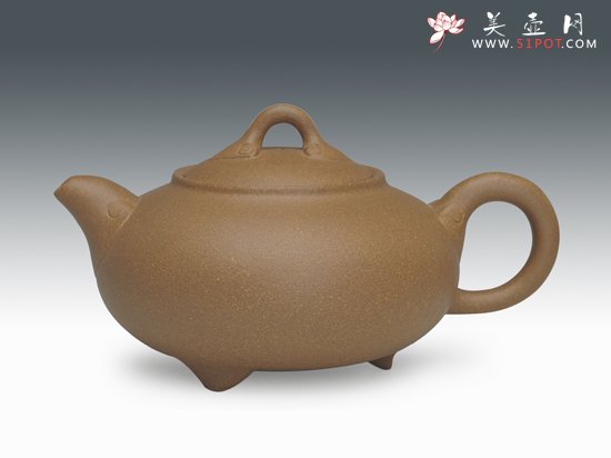 紫砂壶图片：三脚如意 - 美壶网