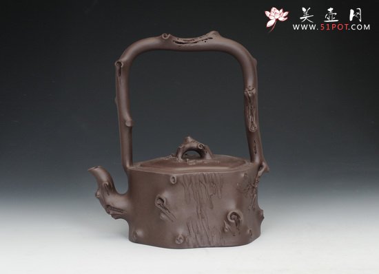 紫砂壶图片：梅桩提梁 - 美壶网