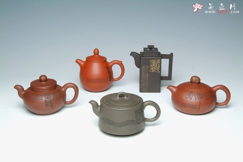 紫砂壶图片：佛教圣地组壶 - 美壶网