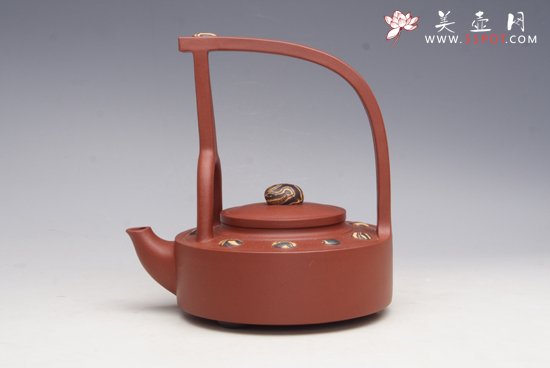 紫砂壶图片：雨花石提梁 - 美壶网