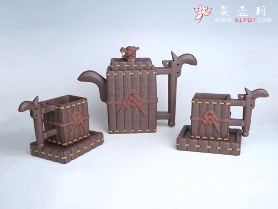 紫砂壶图片：兵势篇――第五篇  泥料：紫泥  ... - 美壶网