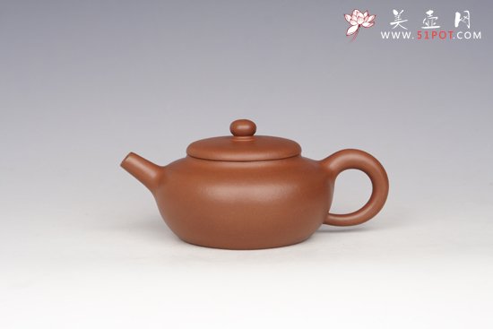 紫砂壶图片：扁钟300CC（全手工） - 美壶网