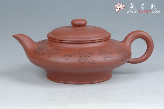 紫砂壶图片：虚扁 - 美壶网