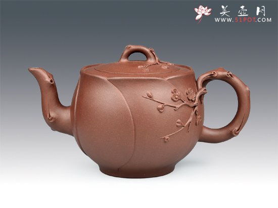 紫砂壶图片：梅花 - 美壶网