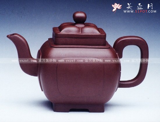 紫砂壶图片：四方菱花壶 - 美壶网