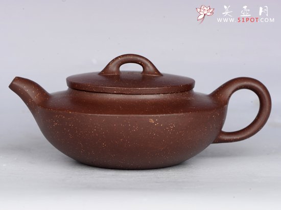 紫砂壶图片：汉扁（调砂） - 美壶网