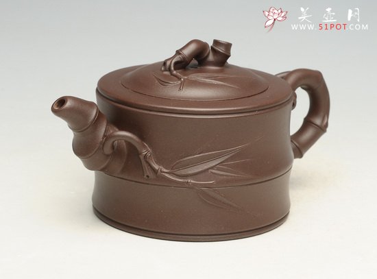 紫砂壶图片：竹段4  260cc - 美壶网
