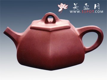 紫砂壶图片：六方石瓢 - 美壶网