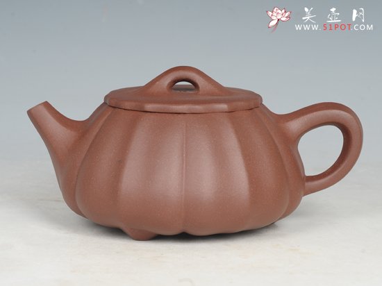 紫砂壶图片：筋纹石瓢 - 美壶网