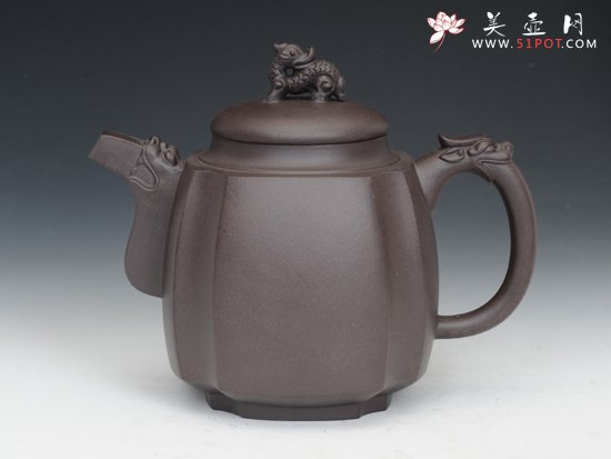 紫砂壶图片：龙狮壶 - 美壶网