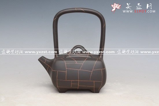 紫砂壶图片：兰色提梁 - 美壶网