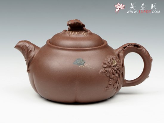 紫砂壶图片：花开富贵 - 美壶网