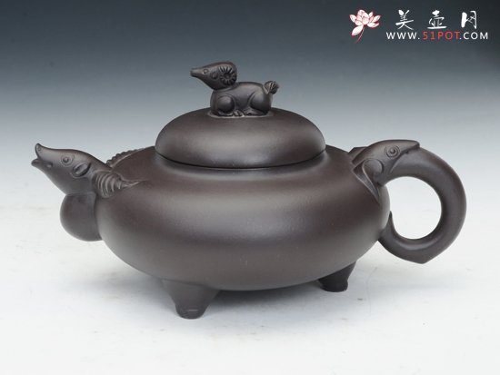 紫砂壶图片：三羊开泰 - 美壶网