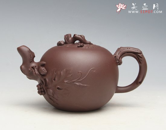 紫砂壶图片：松鼠葡萄 - 美壶网