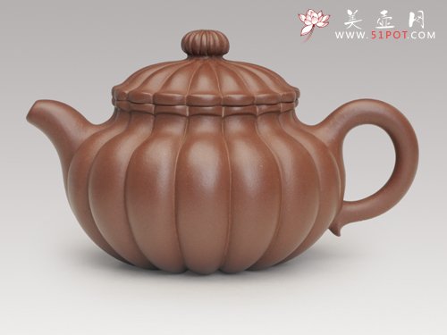 紫砂壶图片：圆条仿古 - 美壶网