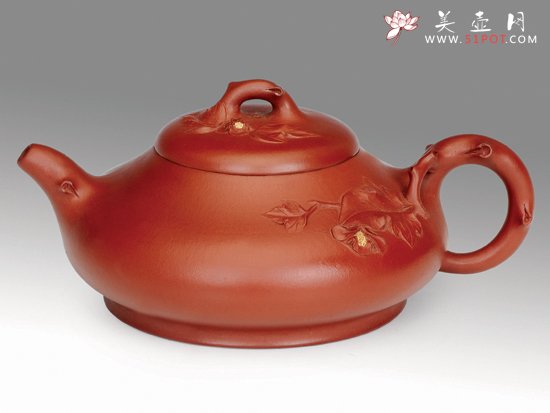 紫砂壶图片：幽兰（朱泥） - 美壶网