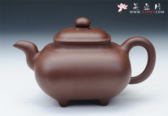 紫砂壶图片：四方传炉壶 - 美壶网