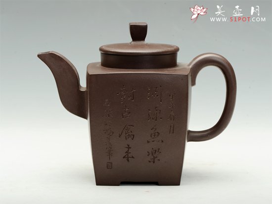 紫砂壶图片：四方玲珑 - 美壶网