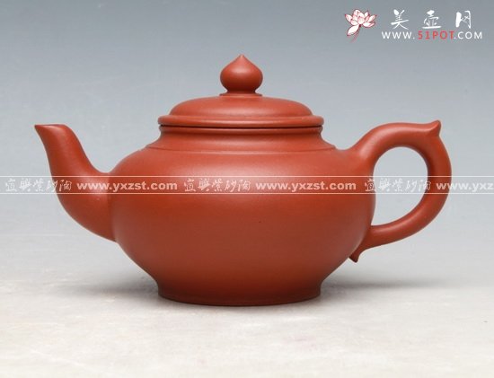 紫砂壶图片：小红泥笑樱壶 - 美壶网