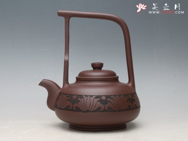 紫砂壶图片：仰雨提梁 - 美壶网