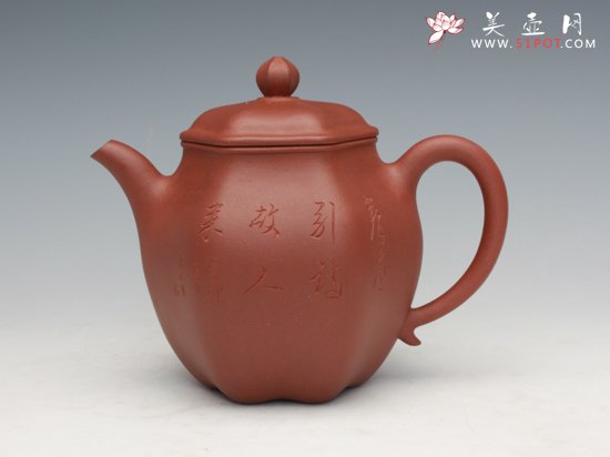 紫砂壶图片：六方莲子  原矿清... - 美壶网