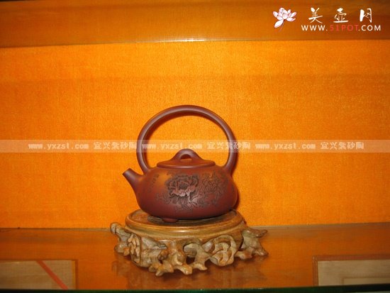 紫砂壶图片：提梁石瓢 - 美壶网