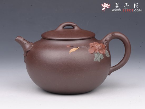 紫砂壶图片：花开富贵 - 美壶网