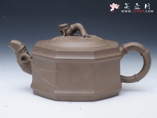 紫砂壶图片：八方劲竹 - 美壶网