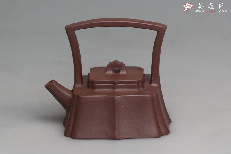 紫砂壶图片：菱花提梁 - 美壶网