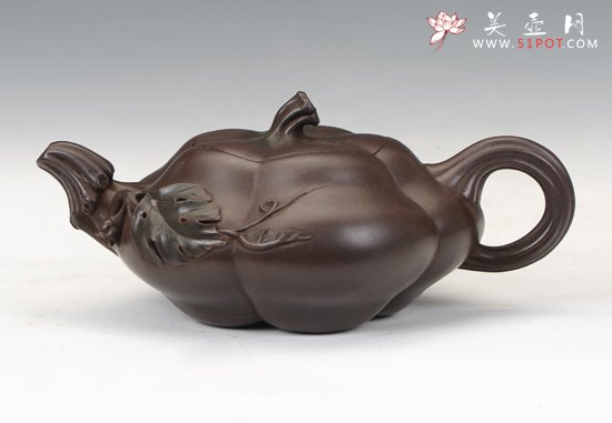 紫砂壶图片：扁南瓜 - 美壶网